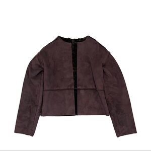 Banana Republic- Cropped Brown Shearling Jacket